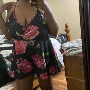 Floral print romper